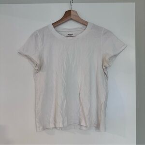 White Madewell Doleman Sleeve Crewneck Tee